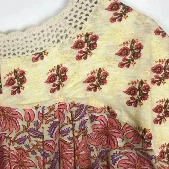 Free People Leilani Boho Crop Tee Medium - Picture 3 of 8